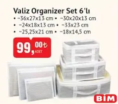 VALİZ ORGANİZER SET 6'LI